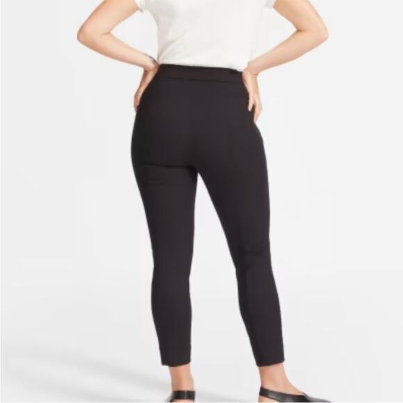 Everlane Pants Black Curvy Side Zip Stretch Office Quiet Luxury Cropped 8 - Picture 2 of 12